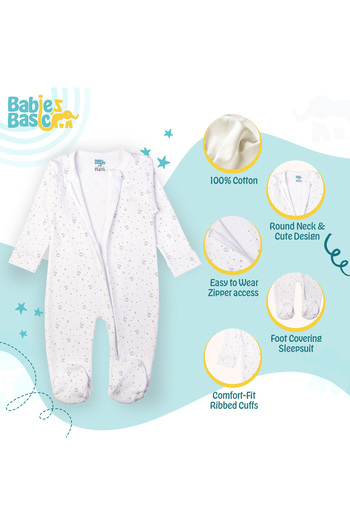 Babies Basic Printed Long Sleeves Jumpsuit/Romper/Sleepsuit for babies