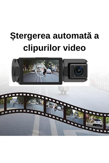 Smartio Camera auto de bord Smartio cu 3 unghiuri de filmare si aplicație mobila