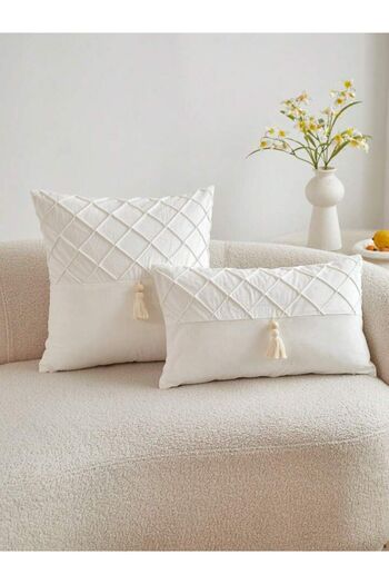 vivamia 1 Piece Çima Tassel Decorative Throw Pillow Case