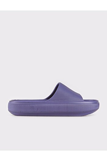 Cabani Navy Blue Flat Women's Slippers