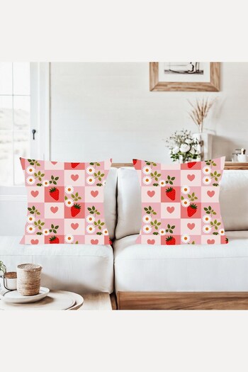 on the clouds Flower Heart Pattern Combination Hidden Zipper Throw Pillow Cover Sofa Pillow Case Set (2Pcs)