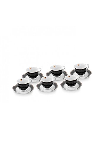 Karaca Karaca Piraye Kaffeetassen-Set für 6 Personen, 80 ml