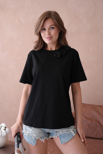 Park Karon Summer Basic Combed Cotton T-Shirt