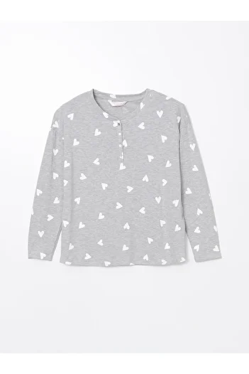 LC Waikiki Crew Neck Printed Women's Pajama Top