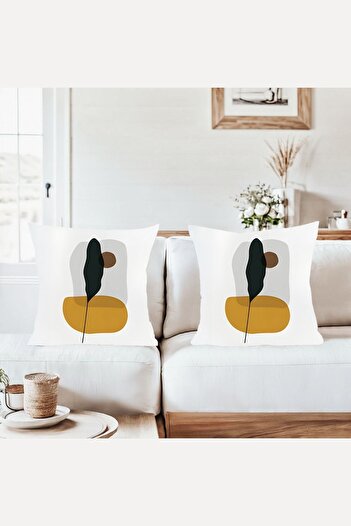 on the clouds Bohemian White Floor Soft Pattern Combination Hidden Zippered Throw Pillow Cover Sofa Pillow Case Set (2Pcs)
