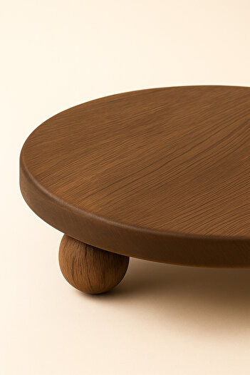 Mirilliahome Beech Wood Round Leg Wooden Presentation Board Serving Board