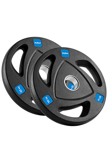 Rebel RUBBER COATED CAST IRON WEIGHT DISC SET 2 X 10 KG ACTI