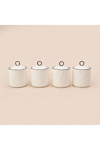 ASPARTAM 4-Piece Porcelain Spice Rack - White