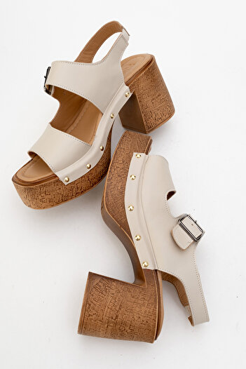 Dericlub Dericlub Women's Platform Heel Clogs Sandals Real Leather