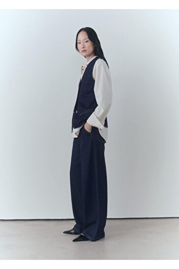 MANGO Woman Синій жіночий жилет 77068285