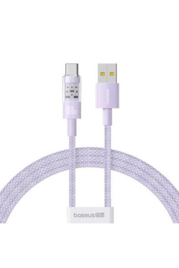 Baseus Cablu de date Baseus Gem, Fast Charging, USB la USB Type-C 100W, 1m, Mov