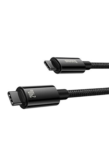Baseus Cablu de date Baseus Tungsten Gold, USB Type-C, 240W, 2m (Negru)