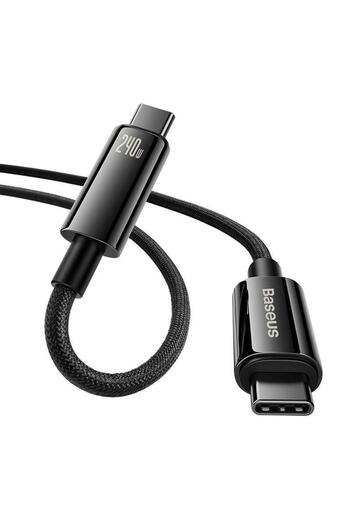 Baseus Cablu Baseus Tungsten Gold, USB Type-C, 240W, 3m (Negru)