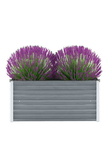 vidaxl Garden Raised Bed Galvanised Steel 100x40x45 cm Grey