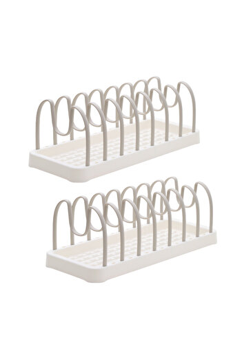 Viyogo Set 2 suporturi reglabile pentru scurgere capace si vase, 41.2 (L) x 16.8 (l) x 15 (H) cm