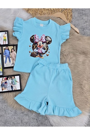 minella kids Summer Double Sets Bottom Top Age Range (2-4-6-8)