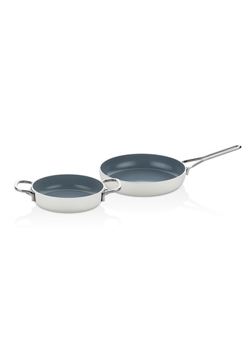 Amboss Sera Nova 2 Piece Ceramic Pan Set – White