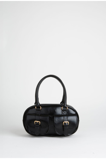 Vivaq Women's Çiğdem Black 3-Pocket Zipper and Snap Closure Adjustable Strap Handbag and Shoulder Bag