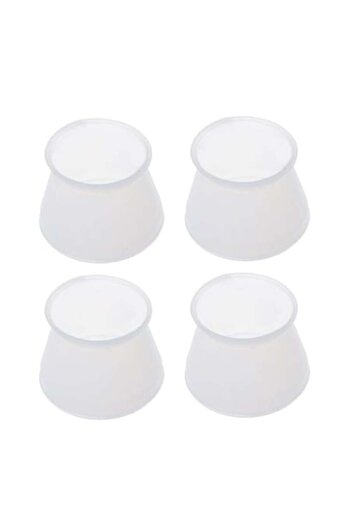 OEM Set 4 protectii picioare scaun, masa, pat, universale din silicon, Alb