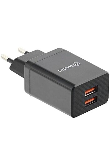 TELLUR Tellur Basic TLL151211 mains charger, 2x USB (Black)