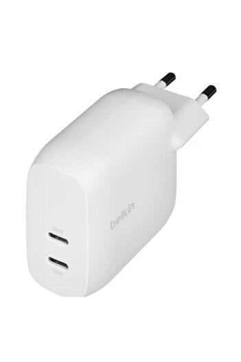Belkin Belkin Charger WCB010vfWH, 2 x USB-C, 30W (White)