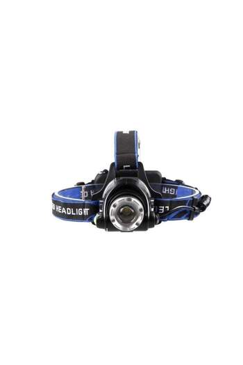 SIKS ® headlamp, 5000 lumen tactical flashlight, black/blue