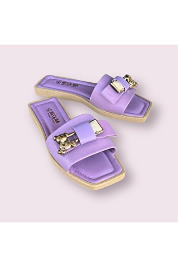 İpek Silk Women's Lilac Accessory Comfortable Sole Slippers