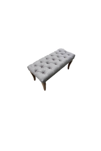 Casafun Sofa-type sofa with fabric upholstered bench, natural wood legs, 90 cm x 45 cm x 45 cm
