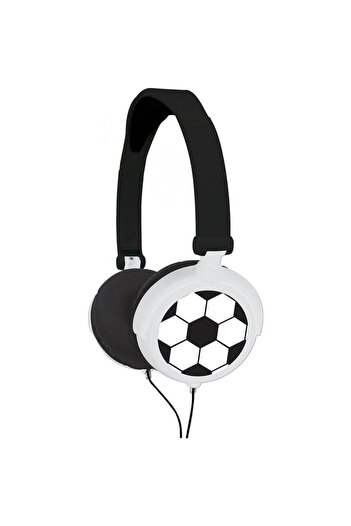 LEXIBOOK Foldable wired headphones Football, Lexibook, 3.5mm audio jack (White/Black)