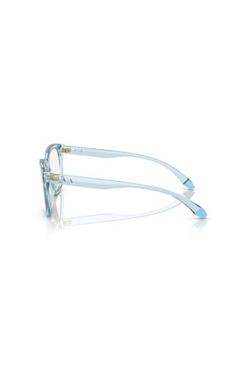 Armani Exchange Woman Pillow Eyeglasses- Ax 3099u - Lense Size:53mm - Shiny Transparent Azure