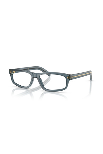 Prada Man Rectangle Eyeglasses- Pr B02v - Lense Size:55mm - Transparent Ocean