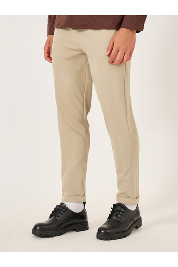Take Two By Styli Solid Mid Rise Relaxed Fit Pants with Belt Loops