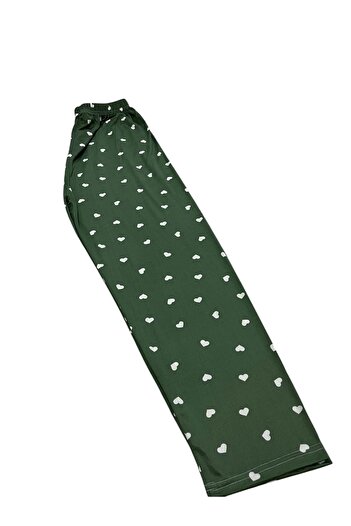 EYKA Milan Fabric Green Heart Bottom Pajama