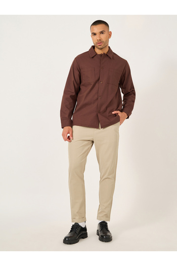 Take Two By Styli Solid Mid Rise Relaxed Fit Pants with Belt Loops