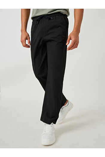 Fort Collins By Styli Solid Drawstring Waist Straight Leg Pants