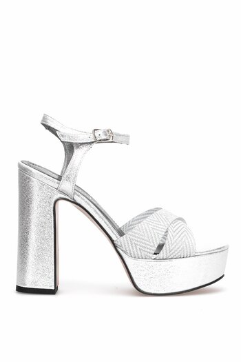 Ayakkabı Fuarı Elite Pm08 K2057 Women's Platform Shoes Silver