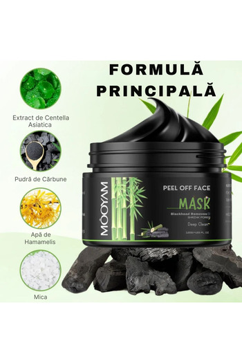 OEM Peel-off Face Mask Mooyam with Activated Charcoal - Deep Cleansing, Blackhead Removal, and Refined P