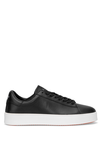Lufian 112230254 Anton Men's Genuine Leather Classic Sneaker Black