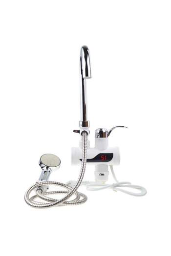 SIKS Electric Faucet with Shower Head for Instant Hot Water, Maximum Temperature 60 C