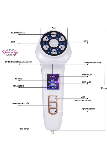 Mini Hifu Hifu 3 Yüz Sıkılaştırma Germe Cihazı Kırışıklık Leke Giderme Aleti Anti Aging Yaşlanma Karşıtı