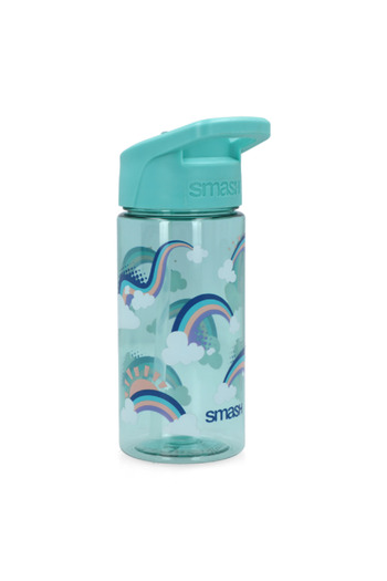 Smash Rainbow Printed BPA-Free Plastic Durable Water Bottle Blue 450ml