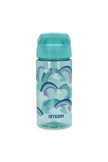 Smash Rainbow Printed BPA-Free Plastic Durable Water Bottle Blue 450ml