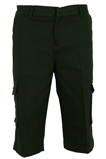 Modarar Men's Linen Capri Cargo Pocket Bermuda Regular Rar01353