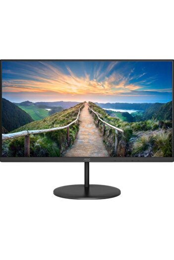 Aoc 23.8" QHD IPS LED Monitor, 75Hz, HDMI/DP, Built-in Speakers, Anti-Glare, Black
