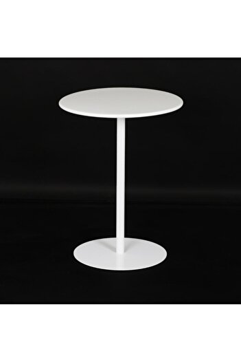 rexa White round side table