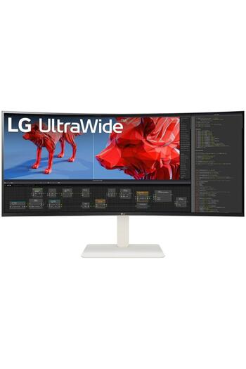 LG Monitor UltraWide curbat de 37,5", IPS, rezoluție 3840x1600, 144Hz, 1ms, HDR 600, FreeSync, alb