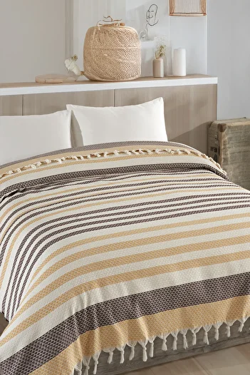 LADYNİL Double Natural Bedspread Pique 210X240
