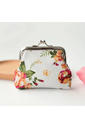 Purple Adv Nostalgic Coin Purse White