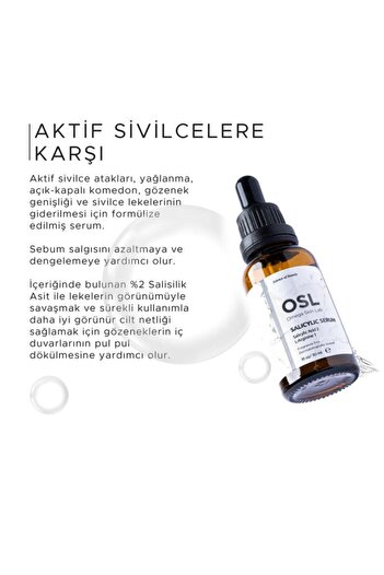 OSL Omega Skin Lab Omega Skın Lab Salicylic %2 Serum 30 ml