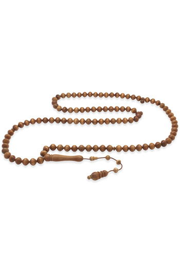 Tesbihane System Istanbul Cut Brown 99 Grain Mango Tree Prayer Prayer Beads